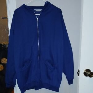 Blue Zip-Up Hoodie